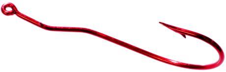 Tru-Turn 063ZS Worm Hook Two Slice Sproat Blood Red