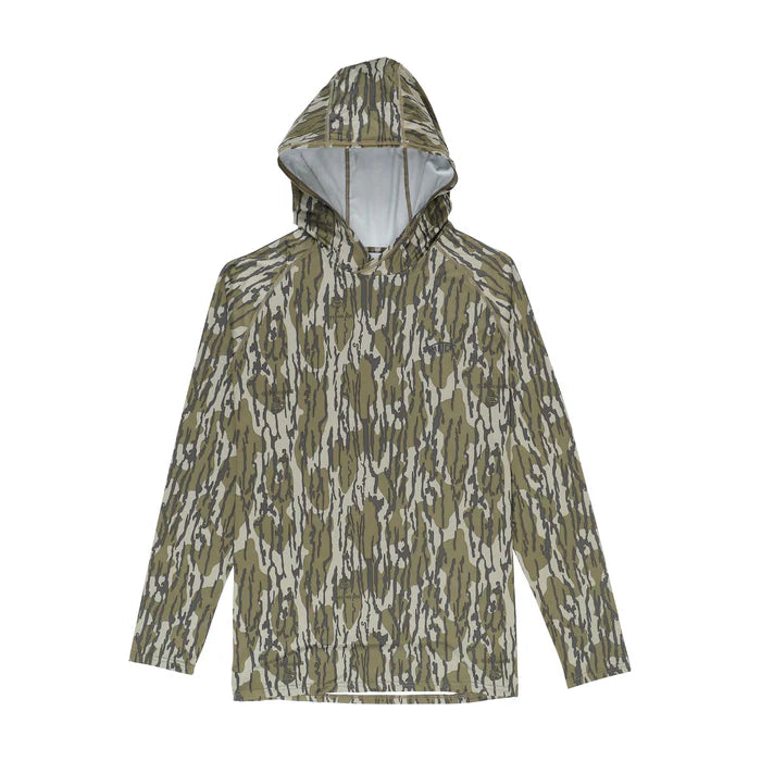 AFTCO Mossy Oak Perf Hooded Long Sleeve