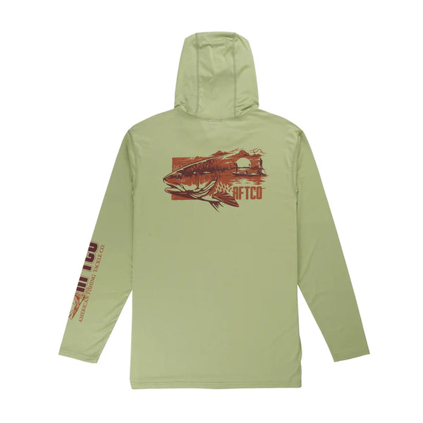 AFTCO Red Sunset UVX Hooded