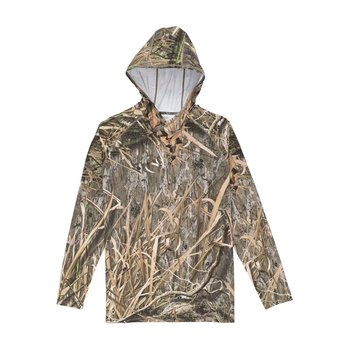 AFTCO Mossy Oak Perf Hooded Long Sleeve