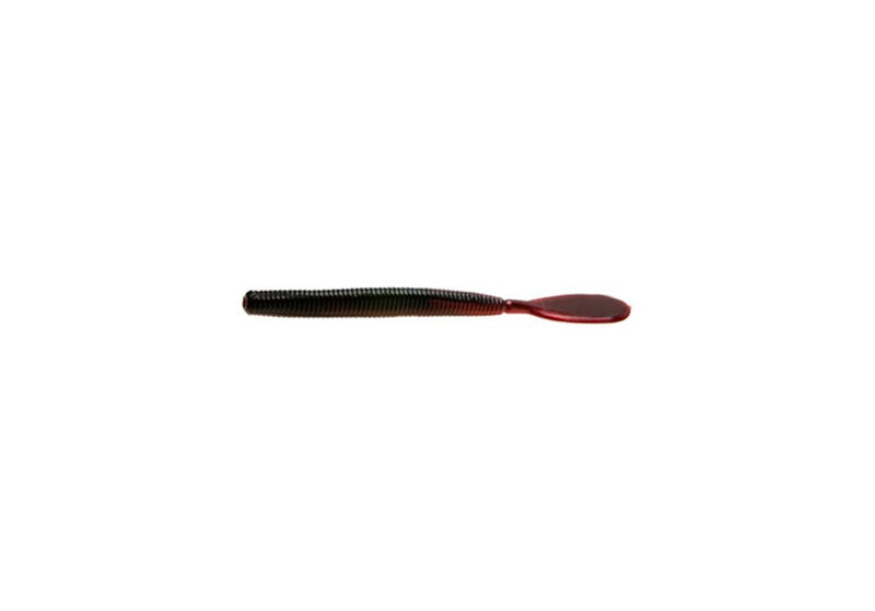 Zoom June Bug Red Original Speed Worm 5.5 Paddle Tail Lure (15 Pk